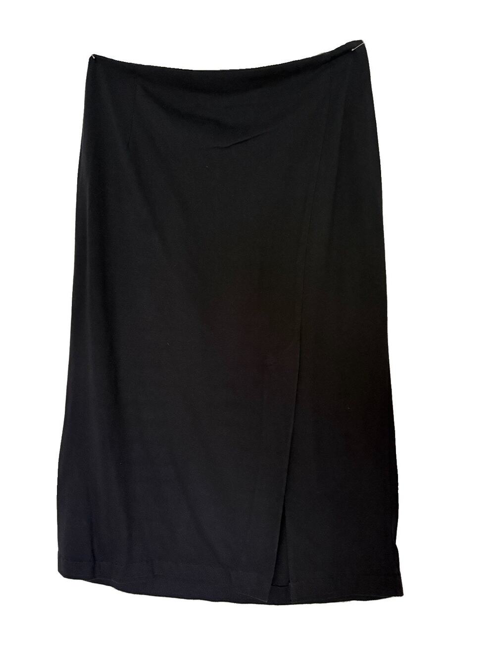 FORELLI Moda International Black Knit Midi Skirt Elastic Waist Pull On 18/20 XL
